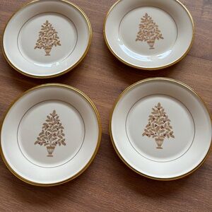 Four Lenox Eternal Christmas Salad Plates